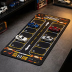 DragAuto Underground Garage Desk Mat | Extended Mouse Pad | 11 x 23 in with hand stitched border