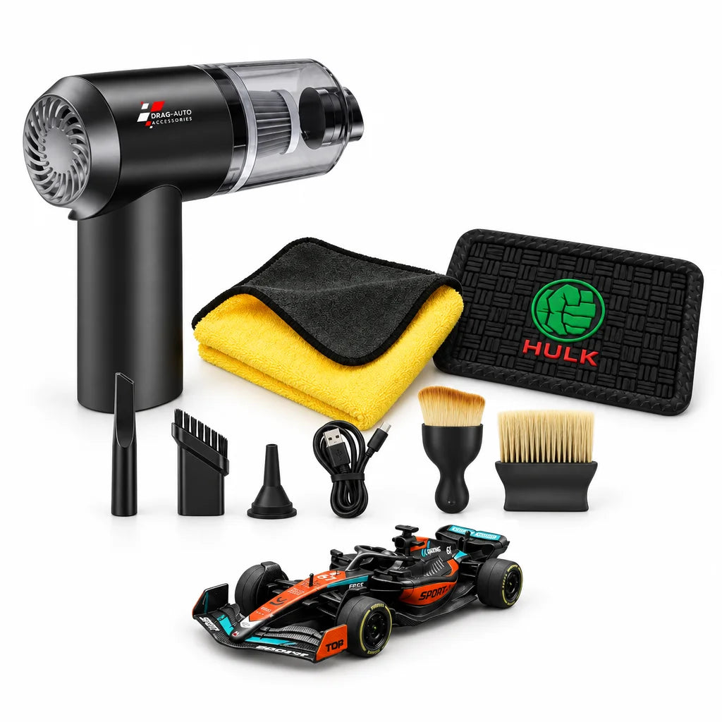 Interior Cleaning Kit + Orange Formula 1:43 Die Cast Car Combo + Free AntiSkid Mat