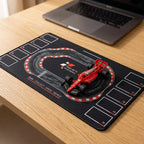 Drag Racer RED and Track Day Desk Mat Combo | 1:43 Die Cast