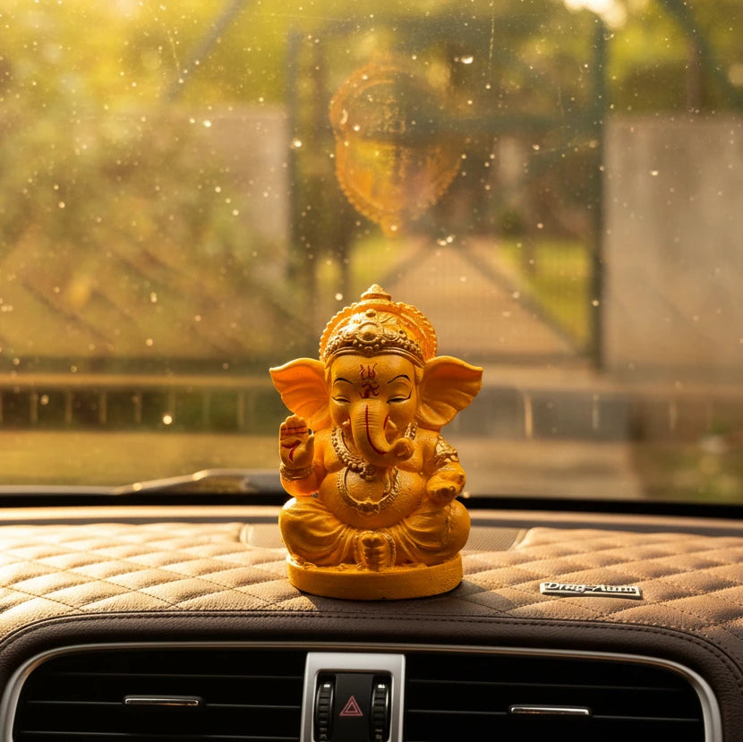 Mini Lord Ganesha Idol for Car Dashboard