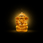 Ganesha - Gold Radial Glow