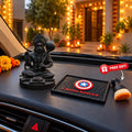DragAuto Sitting Hanuman Idol + Red Dashboard Mat Combo + Free Small Golden Brush