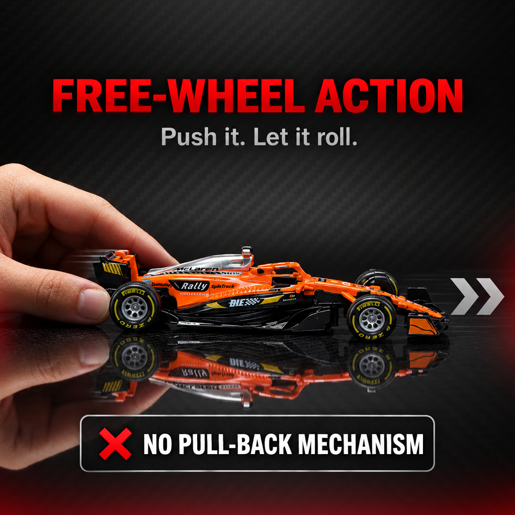 Orange F1 - Free-Wheel Action Infographic