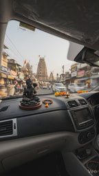 Hanumanji Sitting Car Dashboard Idol – Black Matte Finish