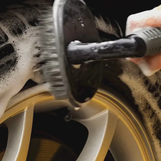 DragAuto Car Cleaning Kit (3 Pcs) - Tyre Brush, Alloy Wheel Brush, 800 GSM Microfiber Towel - Drag-Auto Accessories
