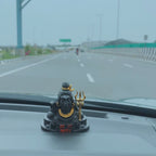 Adiyogi Shiva Statue with Trishul | Black Color | Meditation Idol for Home, Office, Gift, Car Dashboard, Yoga Decor