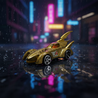 Rainy Night - Gold Winged Car
