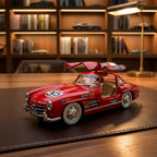 1:24 Mercedes Red 300 SL + 1:43 Orange Formula Car + Free Blue Spinning Car