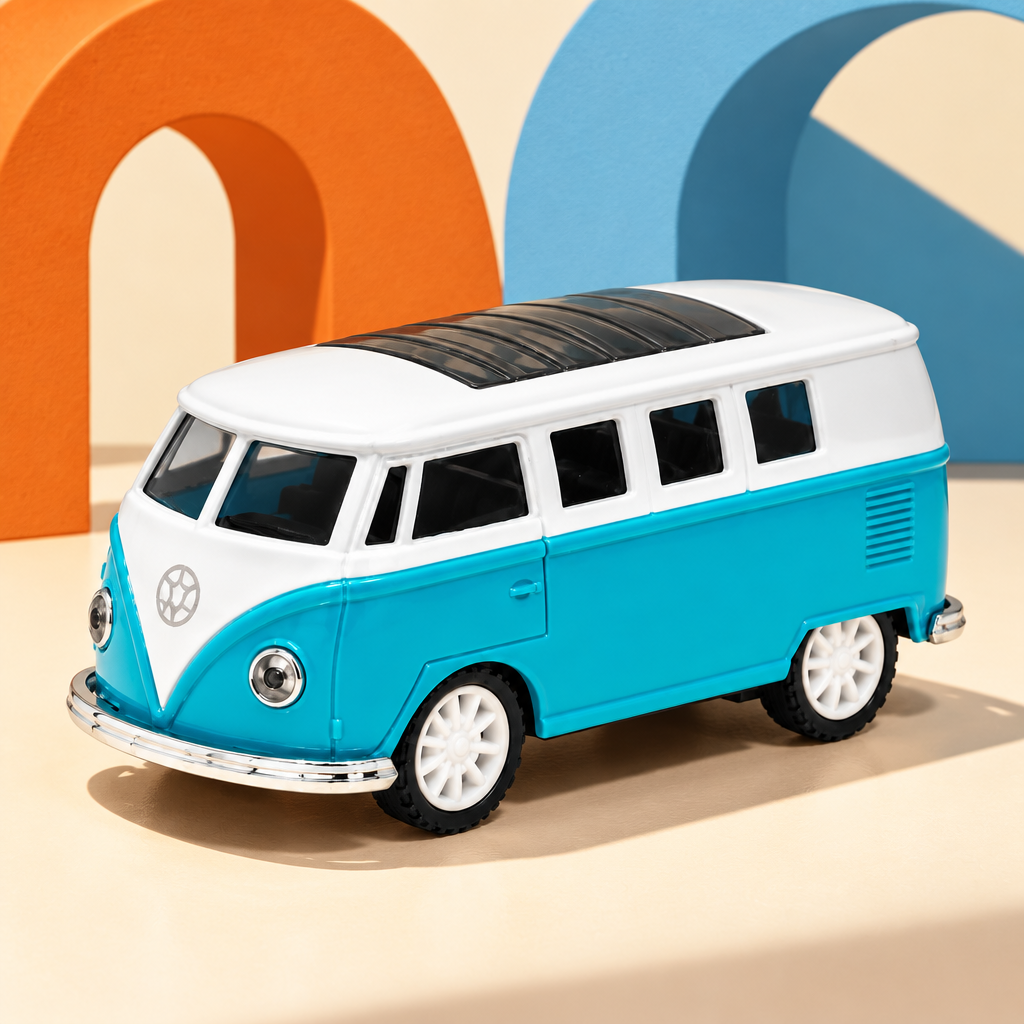 Retro Van with bold vintage-inspired studio shapes