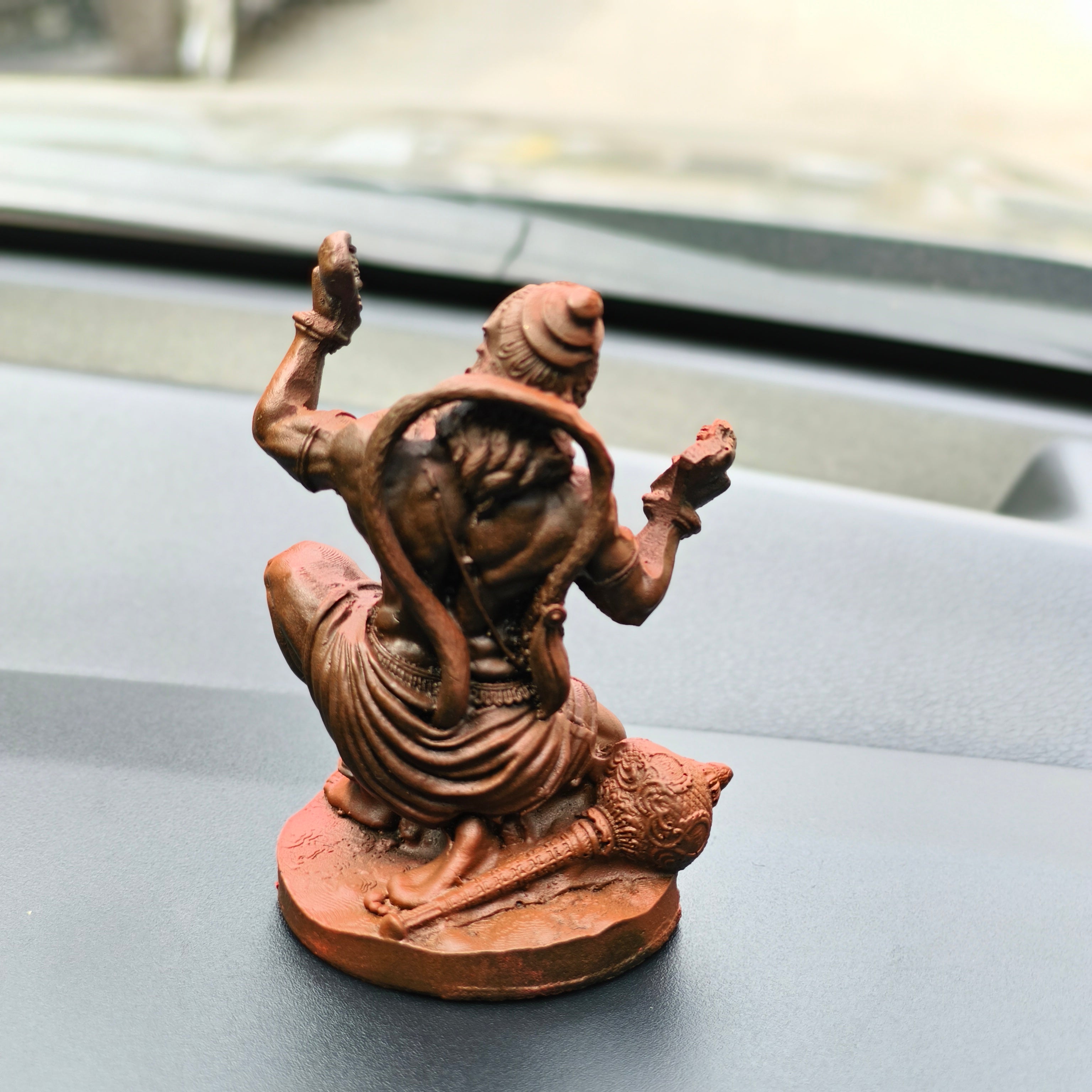 Hanuman Ji Bhakti Idol for Car Dashboard & Home Decor | Sindoori Finish