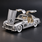 Silver 300 SL – Gullwing Doors & Bonnet Open