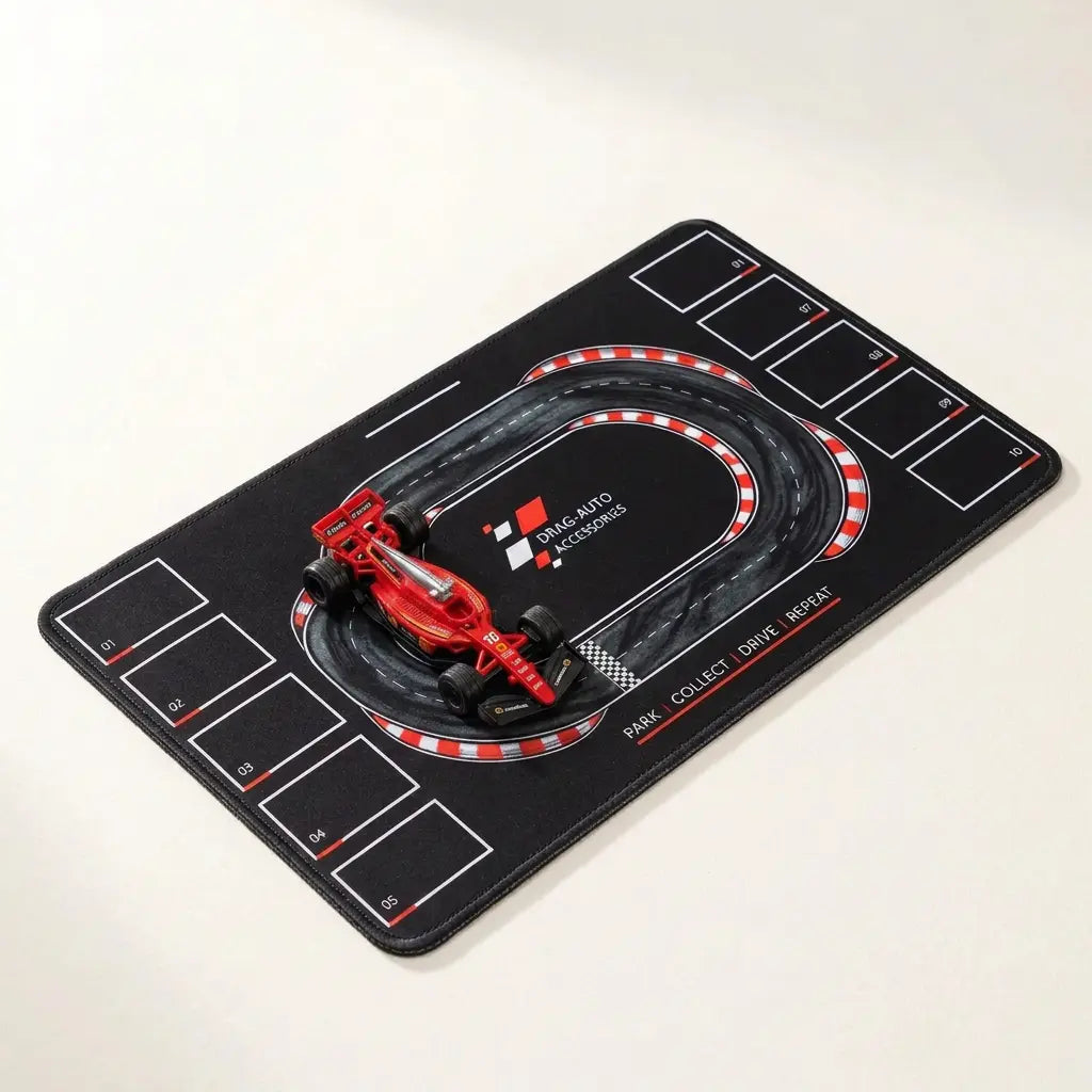 Drag Racer RED and Track Day Desk Mat Combo | 1:43 Die Cast