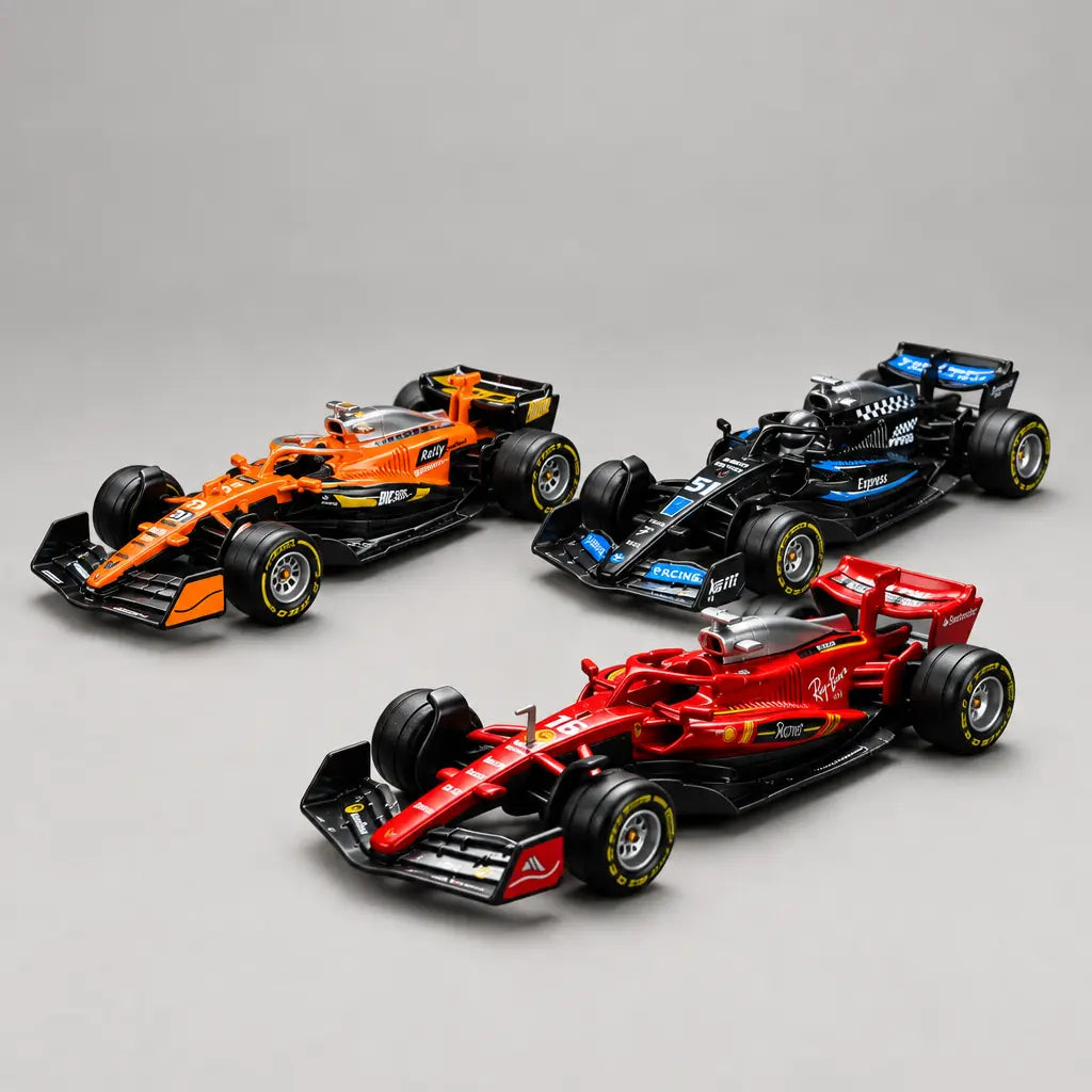 Drag Racer Free Wheel Triple Pack + FREE Red Antiskid Dashboard Mat
