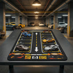 DragAuto Underground Garage Desk Mat | Extended Mouse Pad | 11 x 23 in with hand stitched border